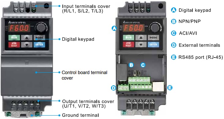Delta IA VFD-EL Multifunction AC Micro Drives